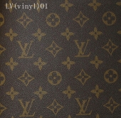 black louis vuitton reflective vinyl fabric by the yard for sale